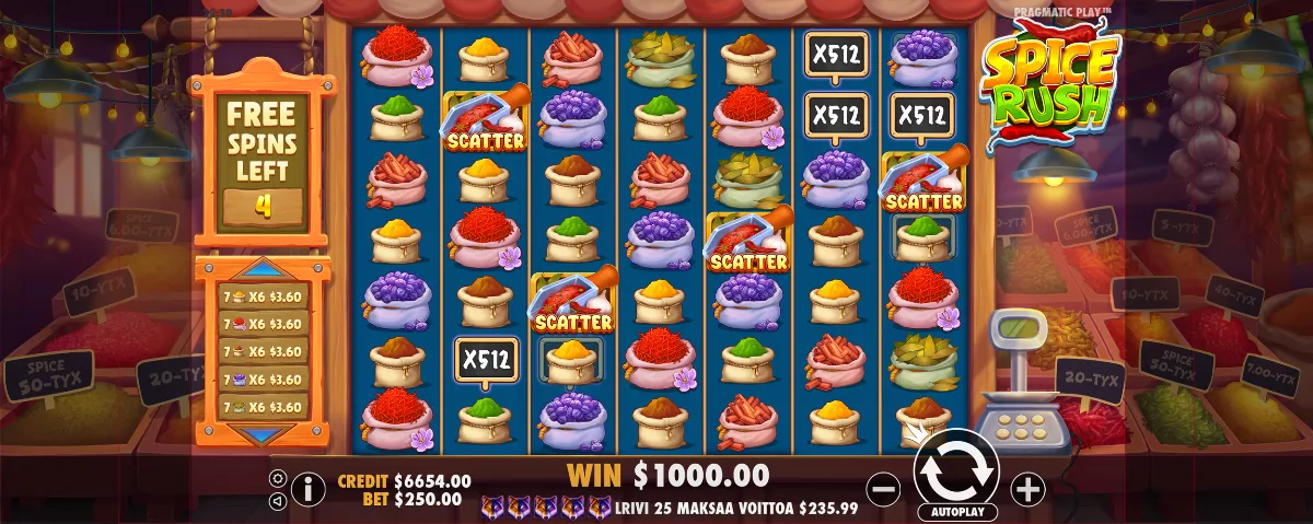 Spice Rush slot oyunu